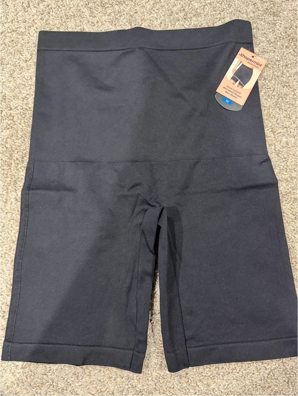 Shapermint Mid-Waist Shaper Bike Shorts in Black Size XL NEW